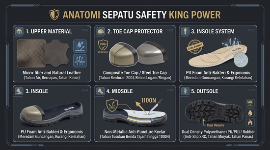 Fitur Utama Sepatu Safety King Power