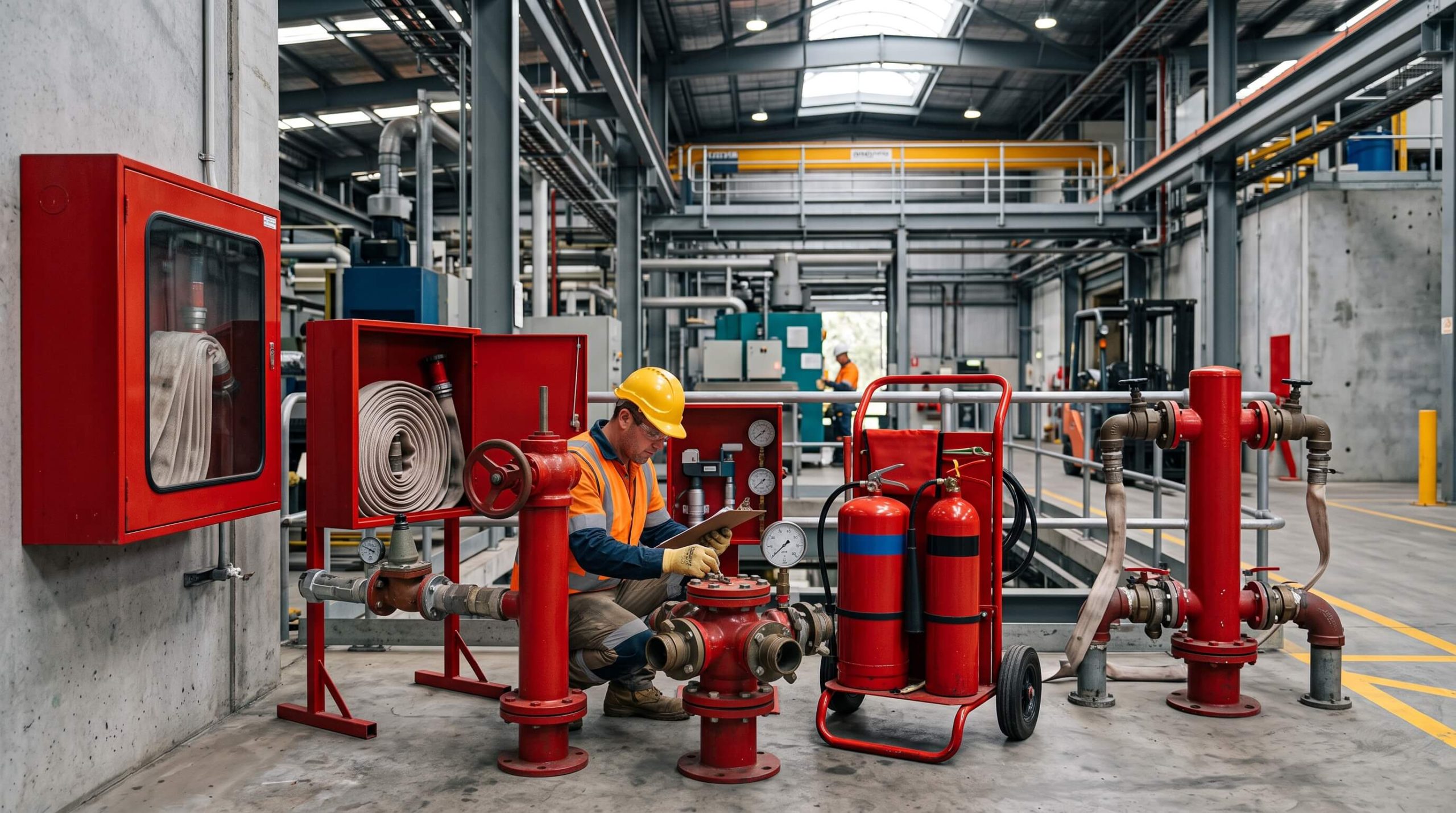 Pemeriksaan komponen hydrant dan perlengkapan fire protection