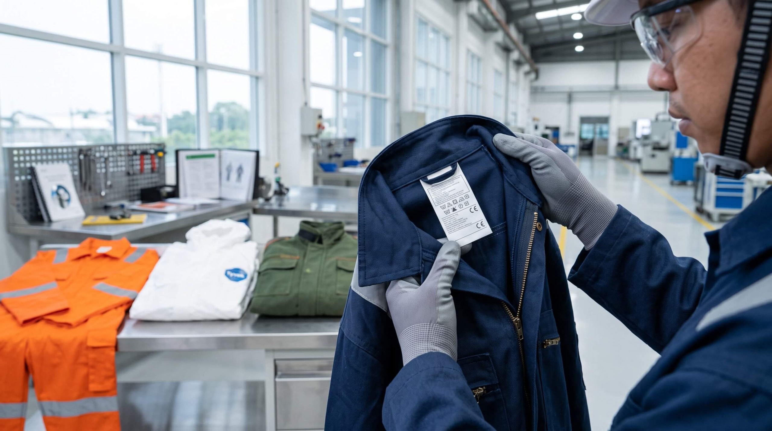 Pemeriksaan standar dan spesifikasi protective apparel sebelum digunakan