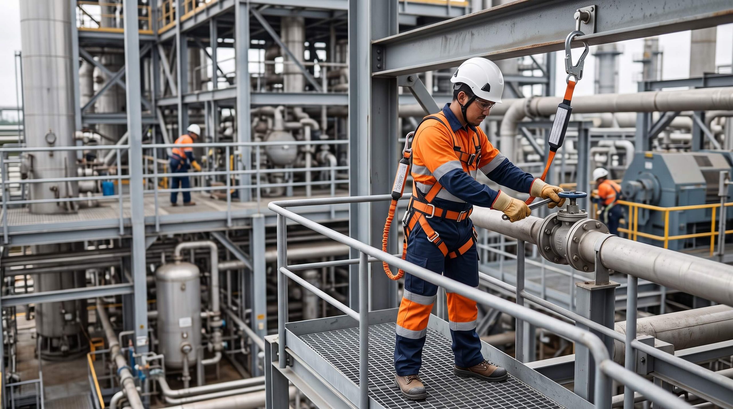 Read more about the article Standar Fall Protection: Mengenal EN 361, Lanyard, dan Energy Absorber
