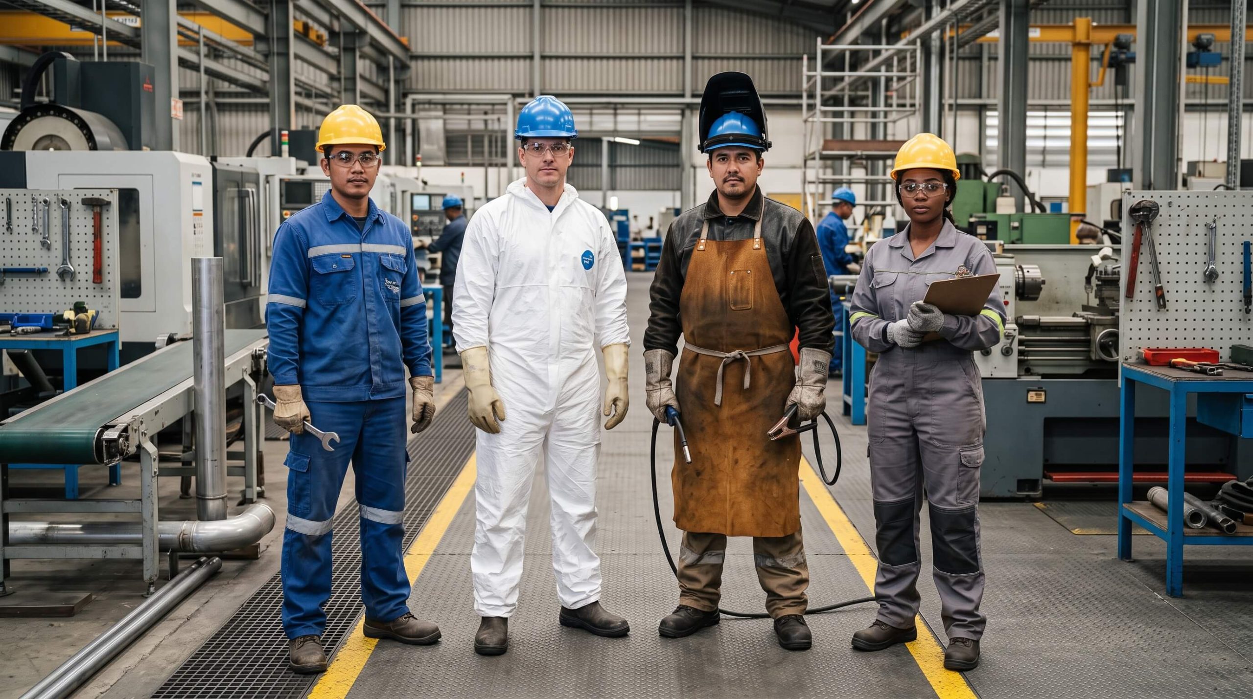 Wearpack coverall dan pakaian pelindung untuk berbagai pekerjaan industri